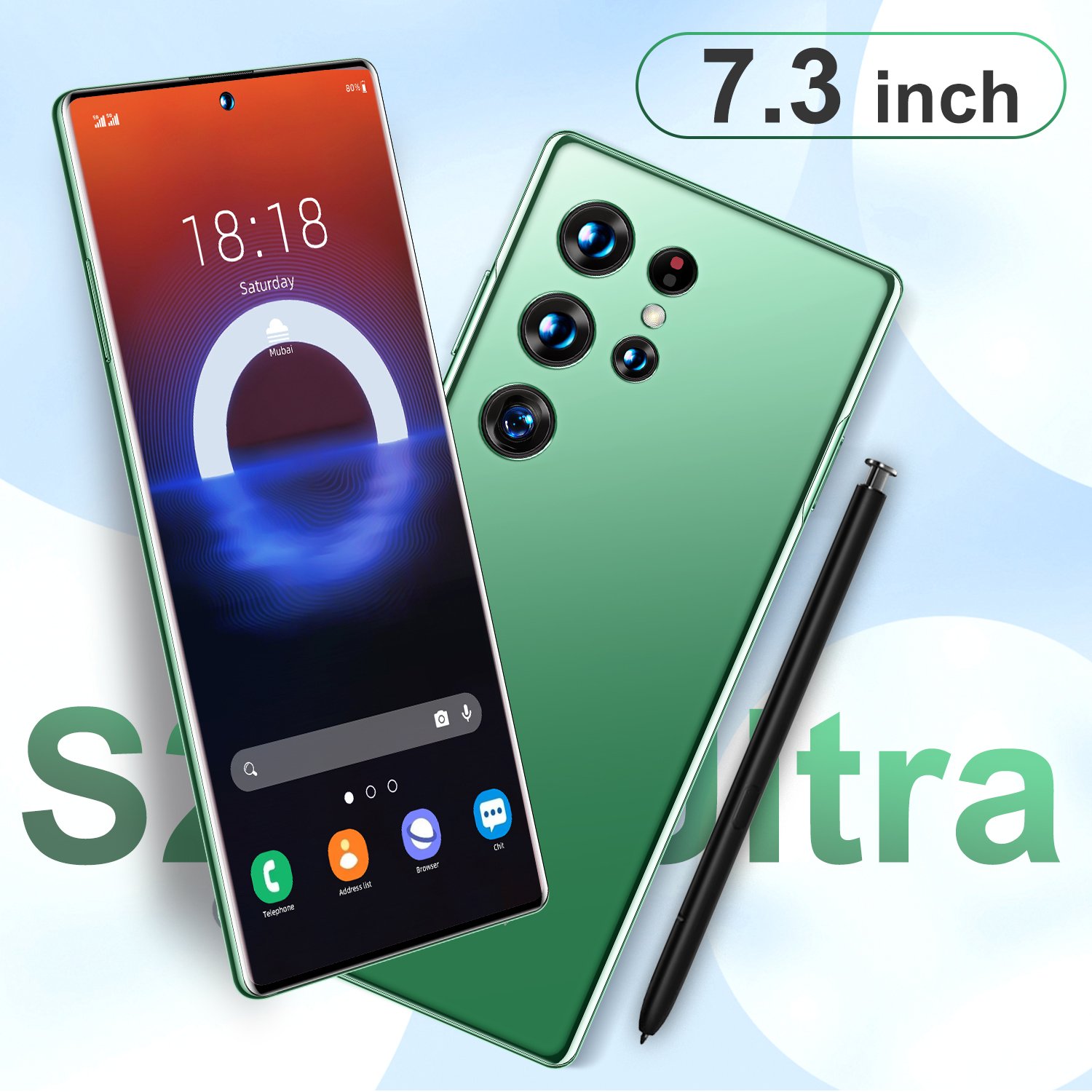 S22 Ultra Smartphone Original 7.3 inch 16GB 1TB Cell Phone Unlocked Mobile Phones Celulares Smartphones Global Version 5G Phone